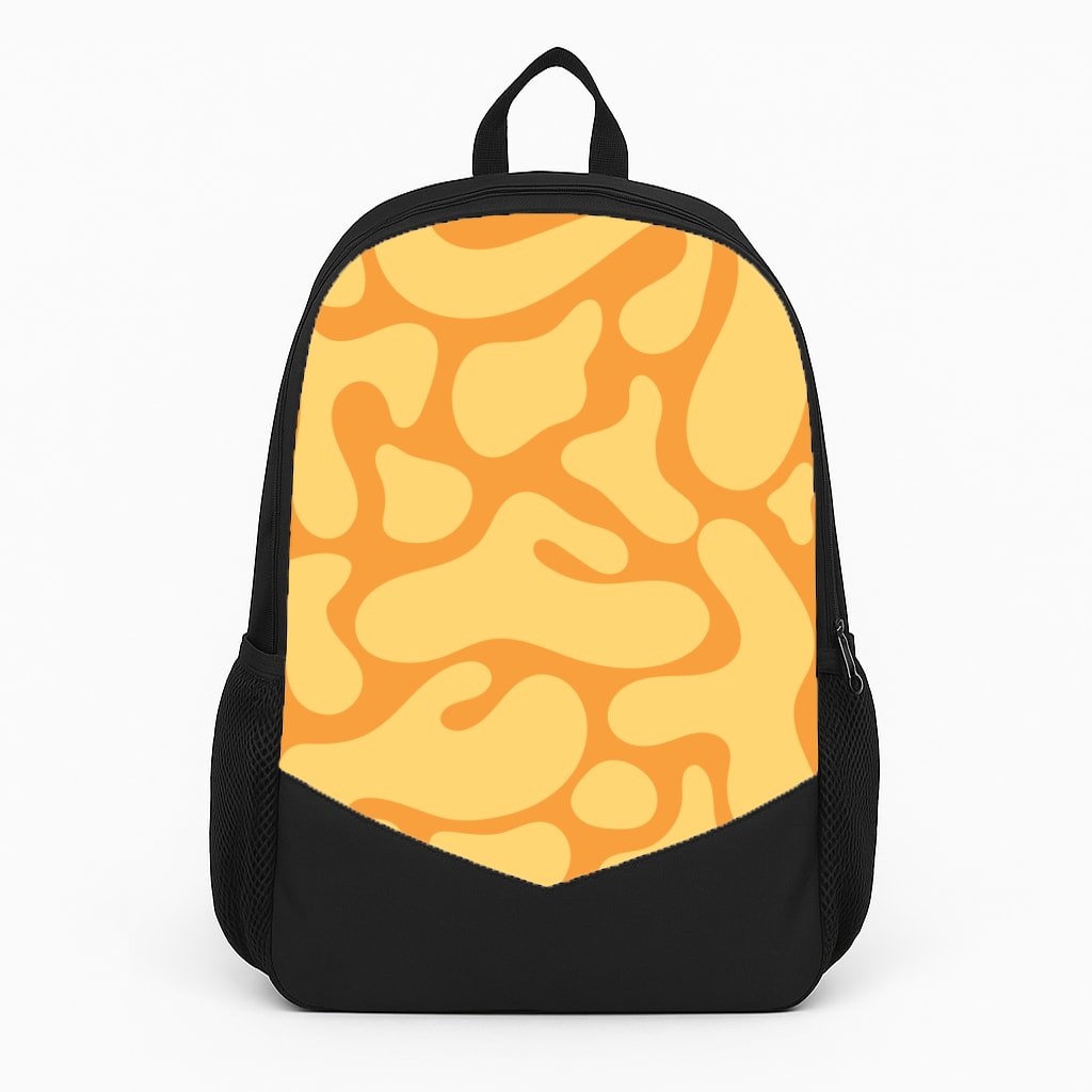 Yellow Blobs Abstract Pattern Large Backpack