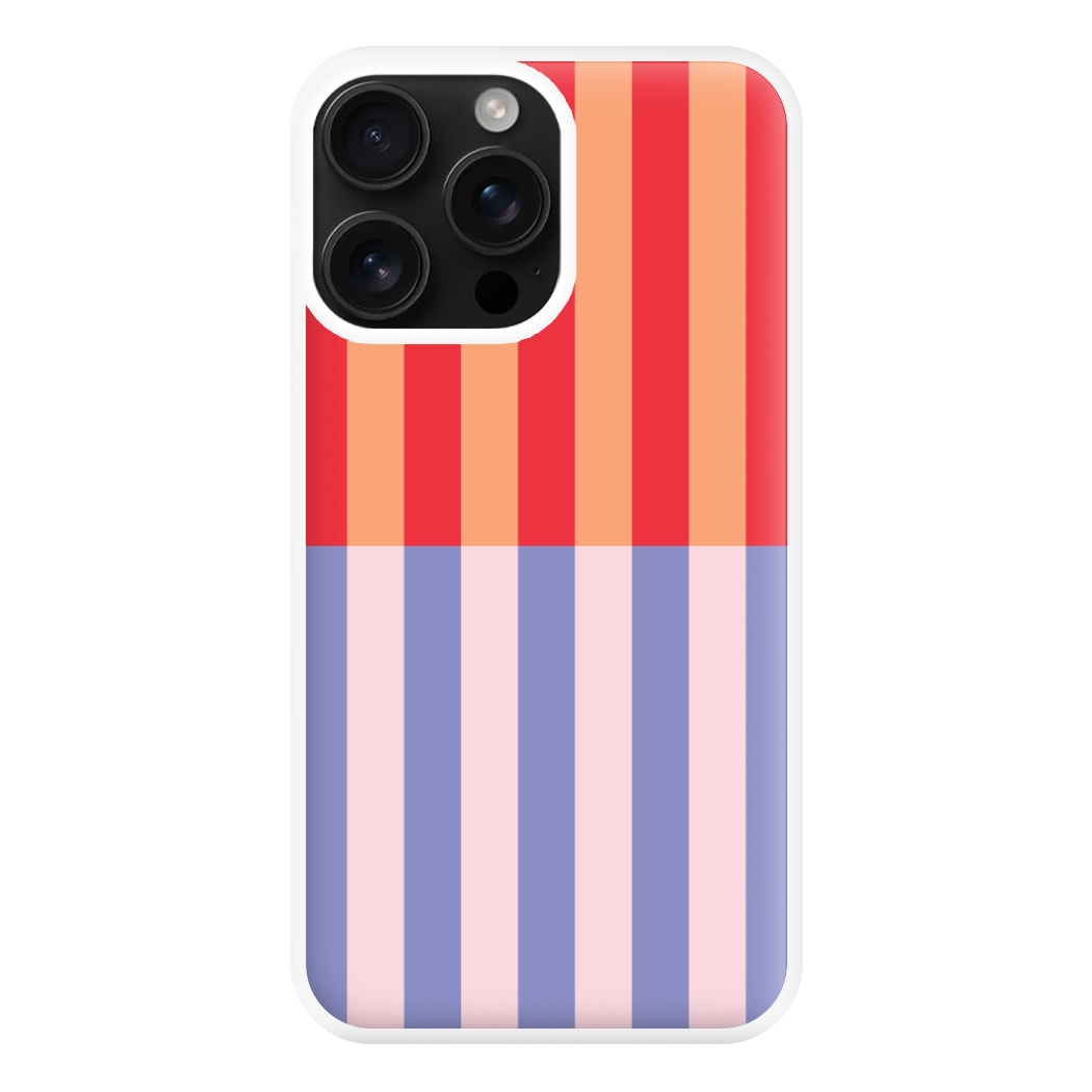 Multicoloured Pinstripe Abstract Pattern Phone Case for iPhone 16 Pro Max