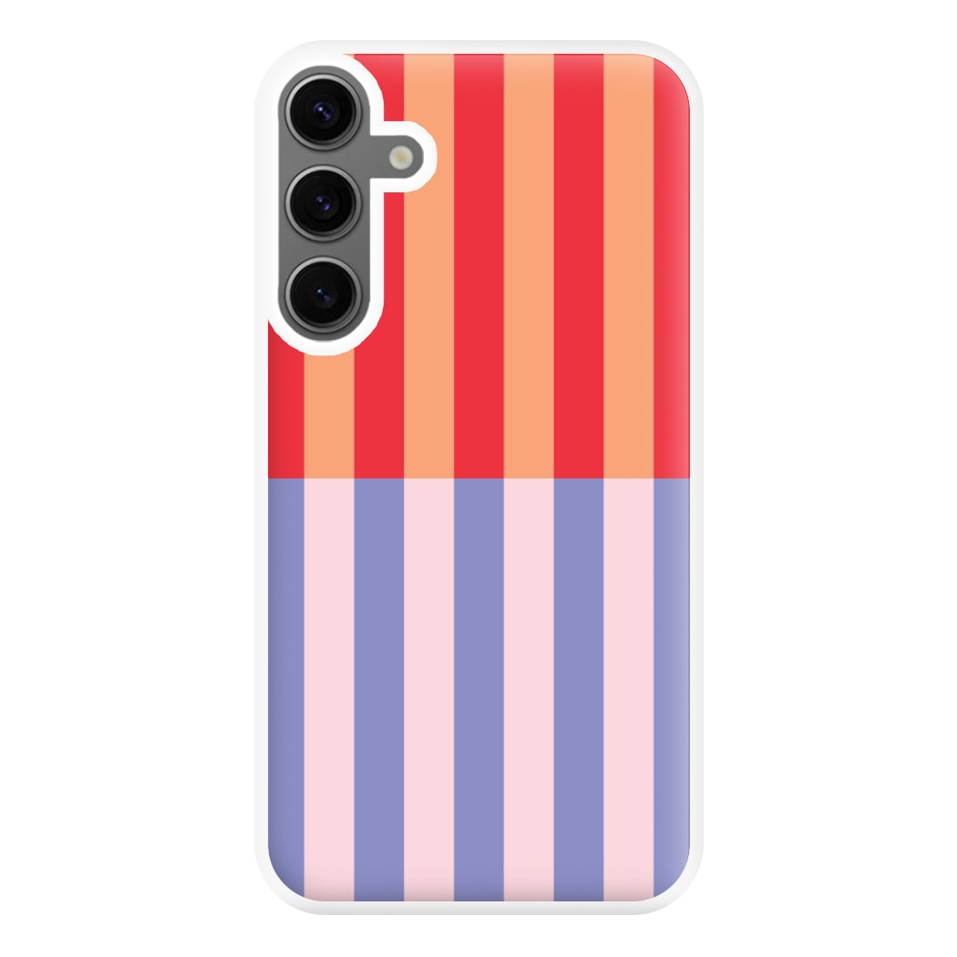Multicoloured Pinstripe Abstract Pattern Phone Case for Galaxy S24FE