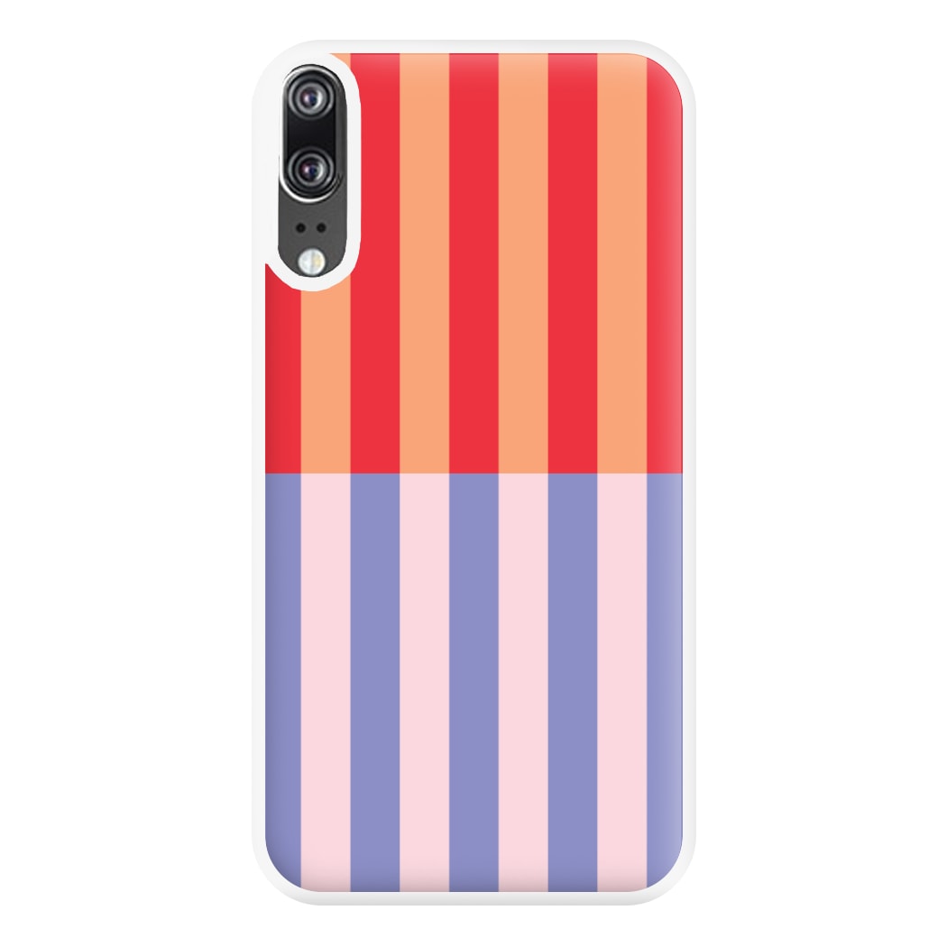 Multicoloured Pinstripe Abstract Pattern Phone Case for Huawei P20
