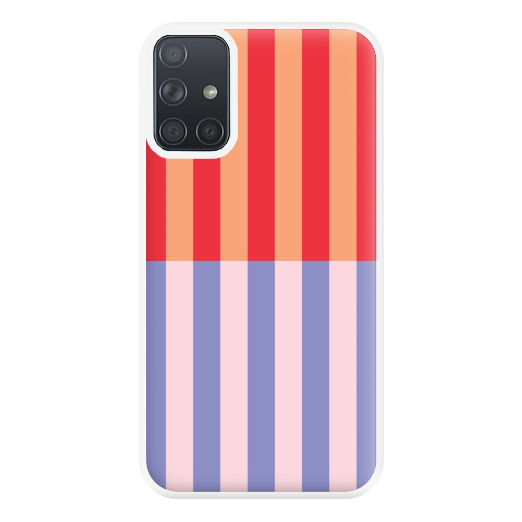 Multicoloured Pinstripe Abstract Pattern Phone Case for Galaxy A71