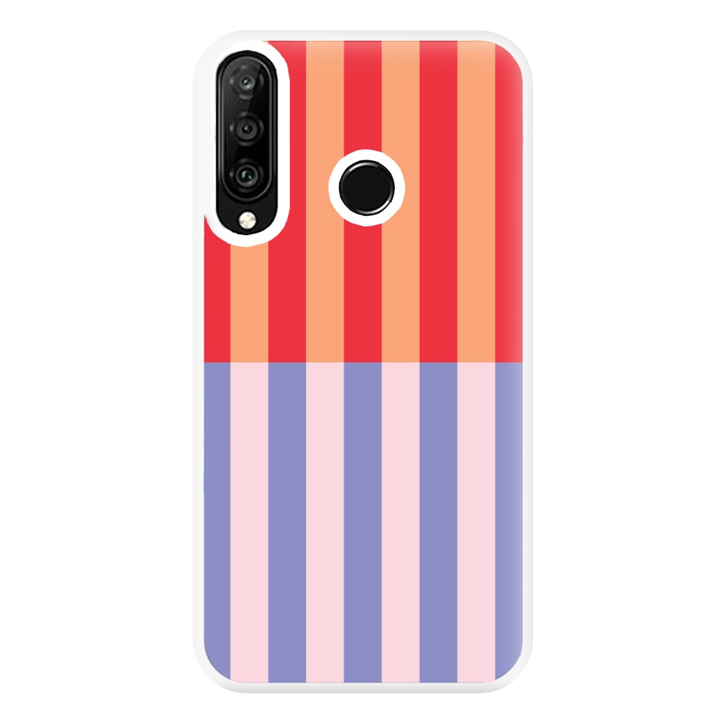 Multicoloured Pinstripe Abstract Pattern Phone Case for Huawei P30 Lite