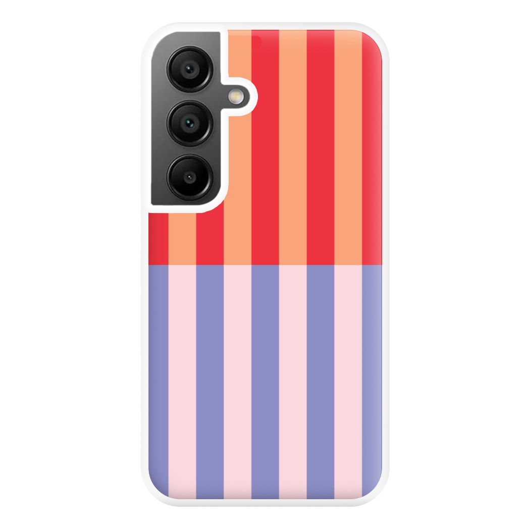 Multicoloured Pinstripe Abstract Pattern Phone Case for Galaxy A56