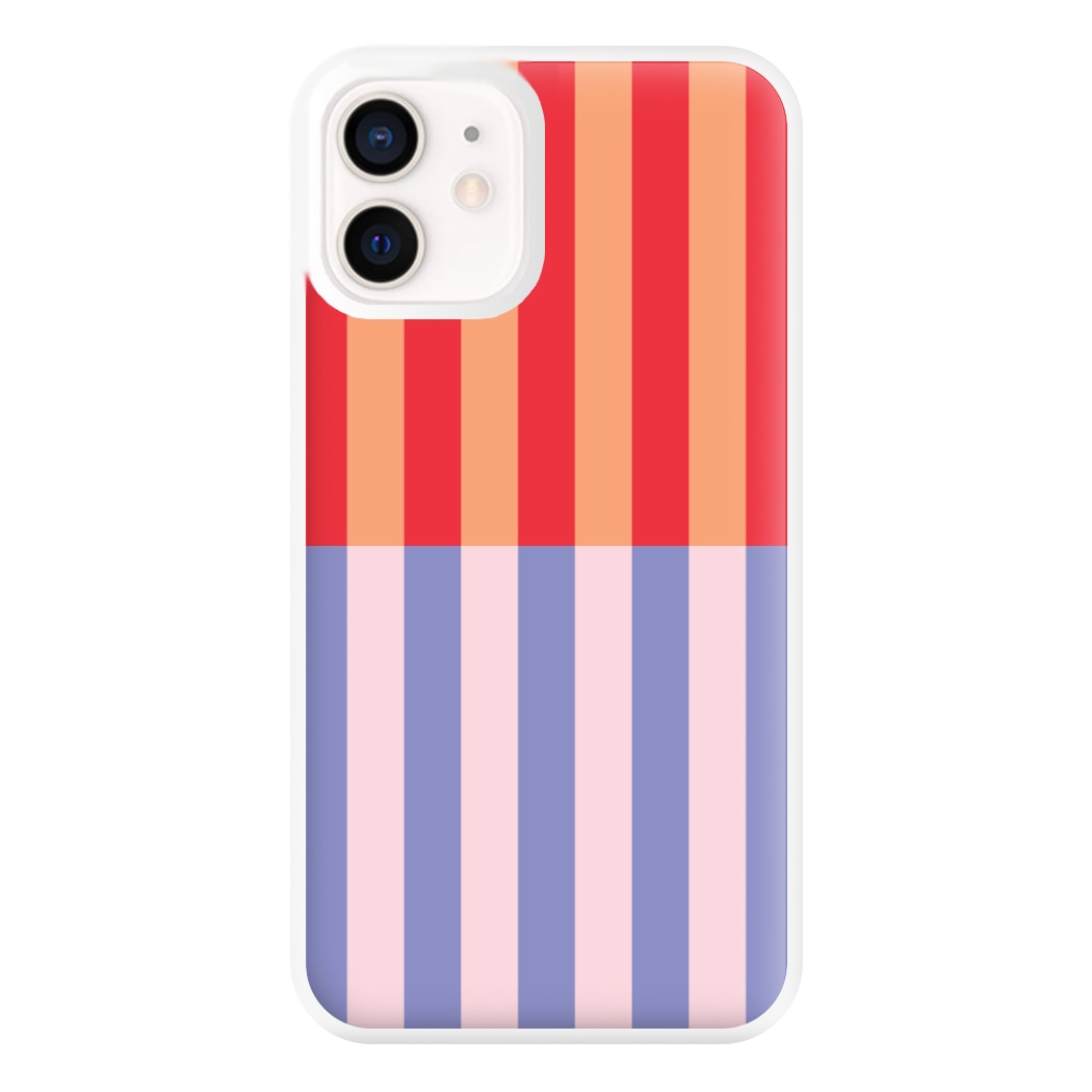 Multicoloured Pinstripe Abstract Pattern Phone Case for iPhone 12 Mini