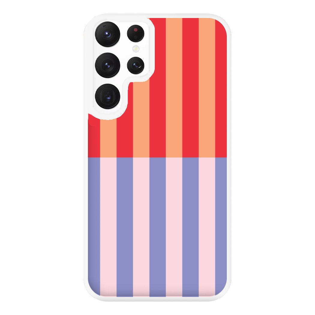 Multicoloured Pinstripe Abstract Pattern Phone Case for Galaxy S22 Ultra