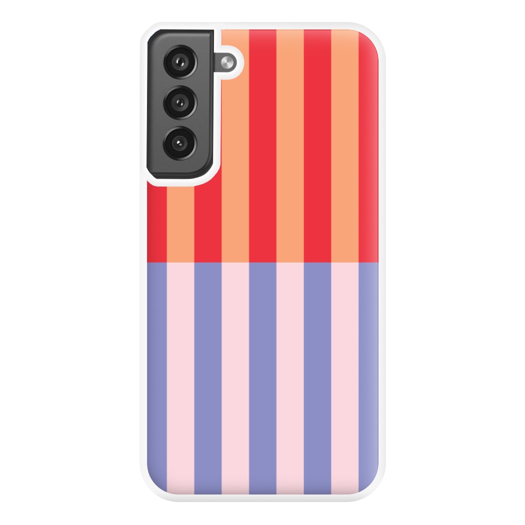 Multicoloured Pinstripe Abstract Pattern Phone Case for Galaxy S21FE