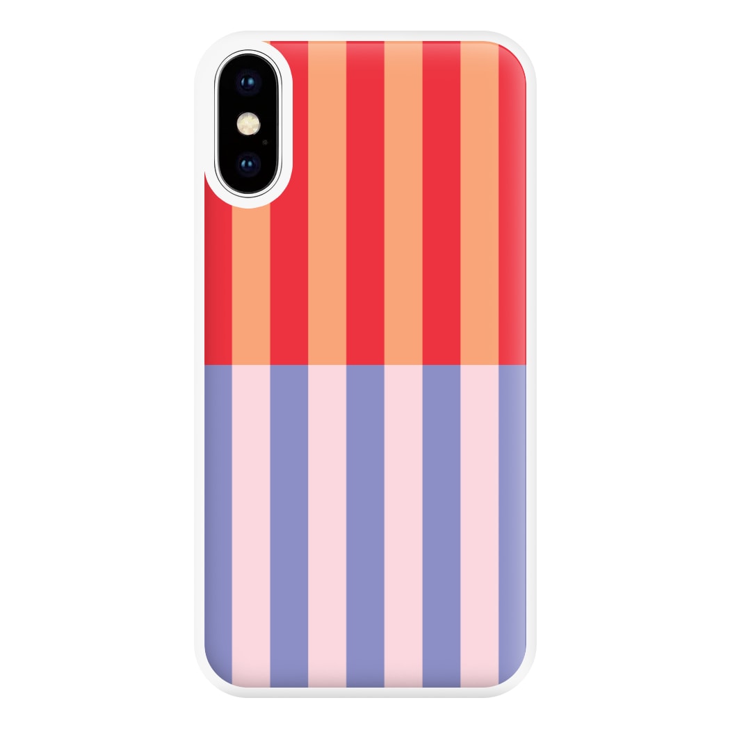 Multicoloured Pinstripe Abstract Pattern Phone Case for iPhone XS Max