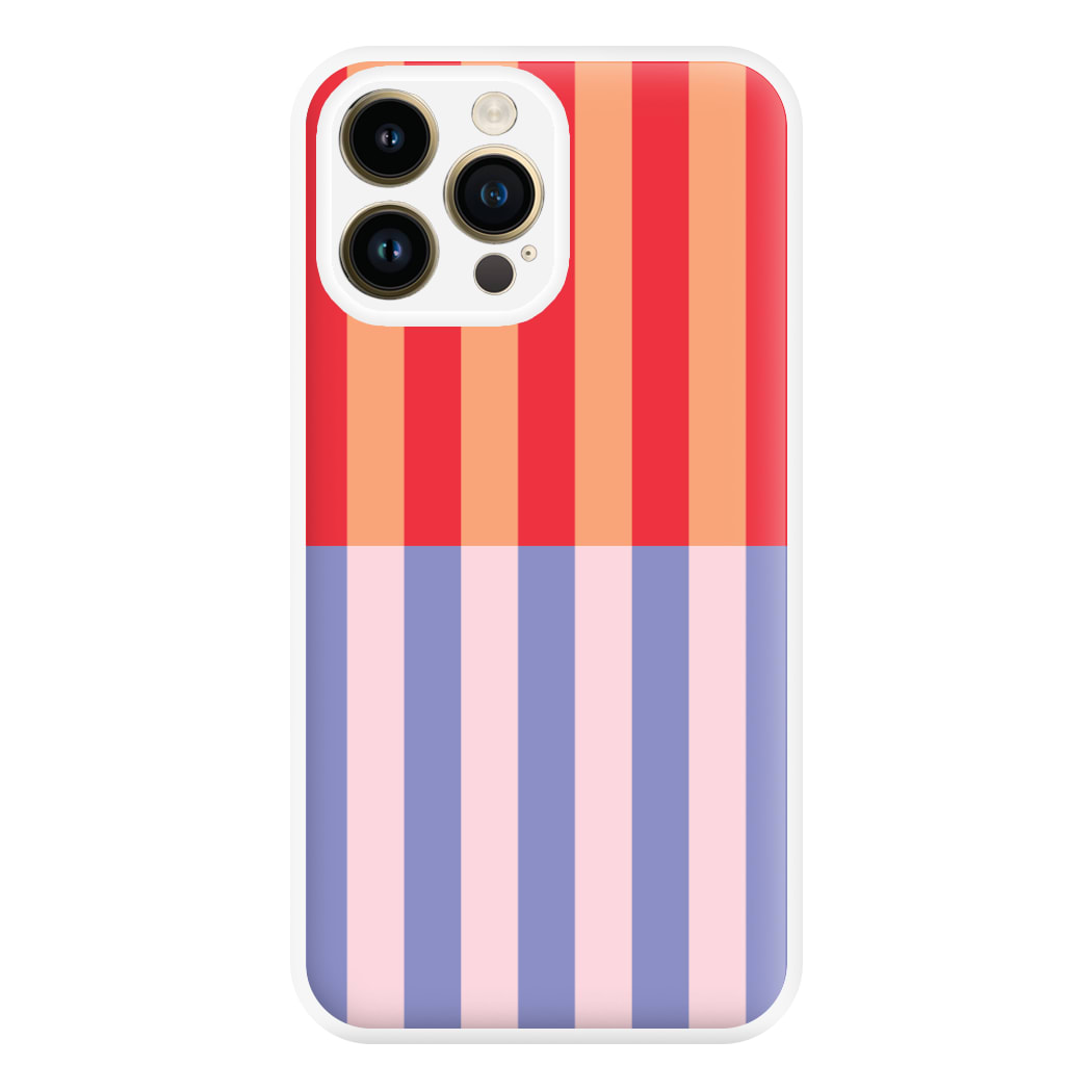 Multicoloured Pinstripe Abstract Pattern Phone Case for iPhone 14 Pro Max