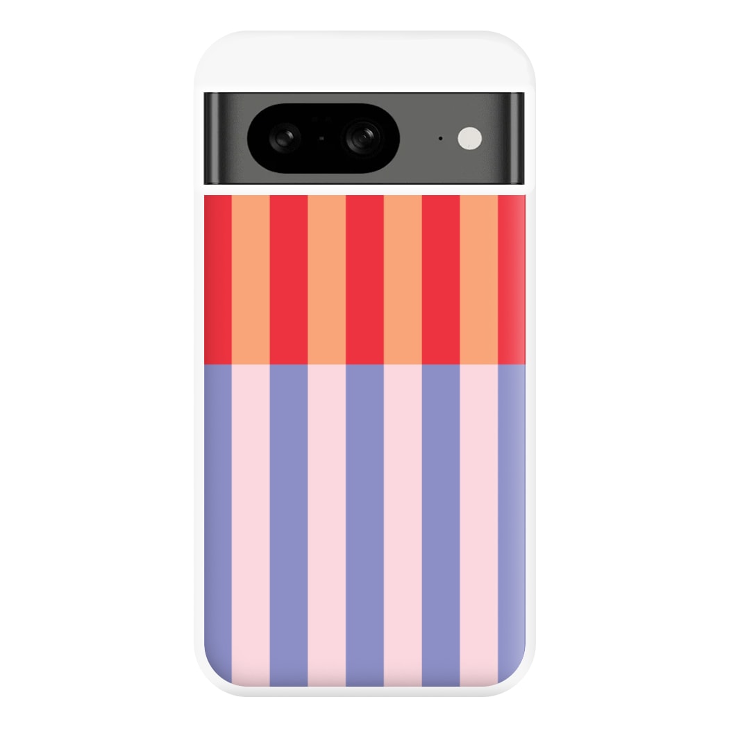 Multicoloured Pinstripe Abstract Pattern Phone Case for Google Pixel 8