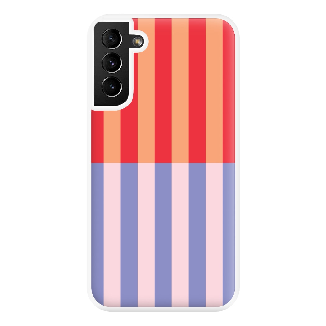Multicoloured Pinstripe Abstract Pattern Phone Case for Galaxy S21 Plus