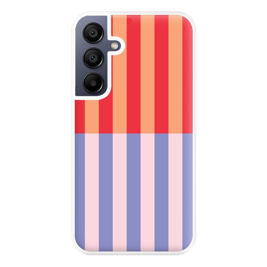 Multicoloured Pinstripe Abstract Pattern Phone Case for Galaxy A16