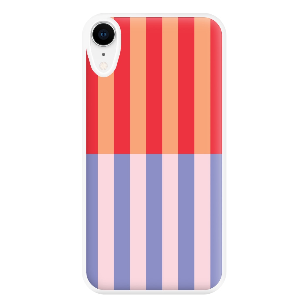 Multicoloured Pinstripe Abstract Pattern Phone Case for iPhone XR