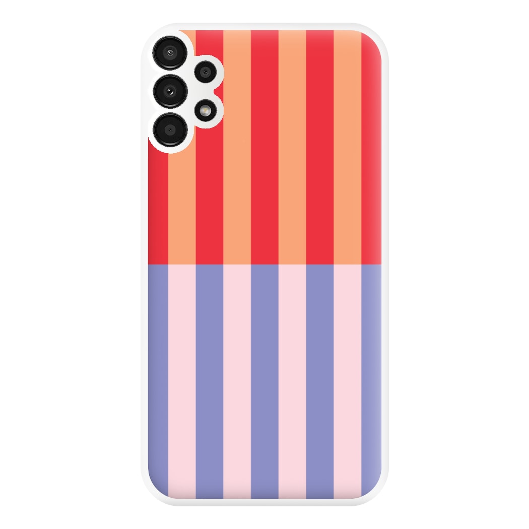 Multicoloured Pinstripe Abstract Pattern Phone Case for Galaxy A13