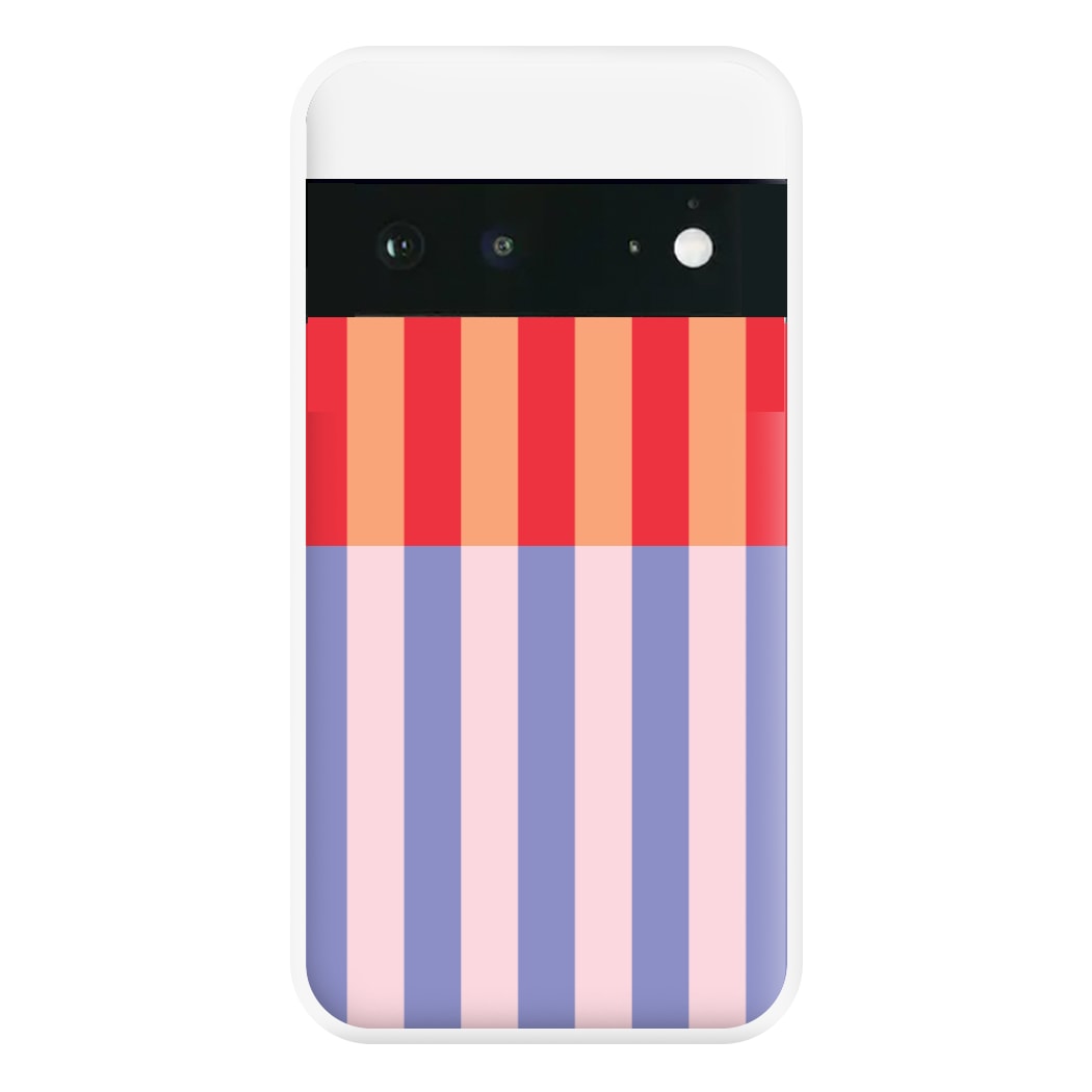Multicoloured Pinstripe Abstract Pattern Phone Case for Google Pixel 6a