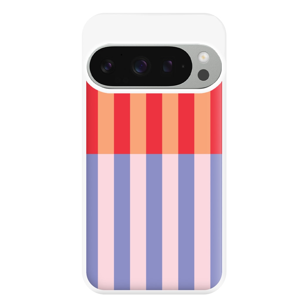 Multicoloured Pinstripe Abstract Pattern Phone Case for Google Pixel 9 Pro XL