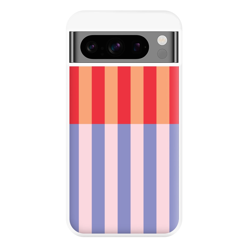 Multicoloured Pinstripe Abstract Pattern Phone Case for Google Pixel 8 Pro