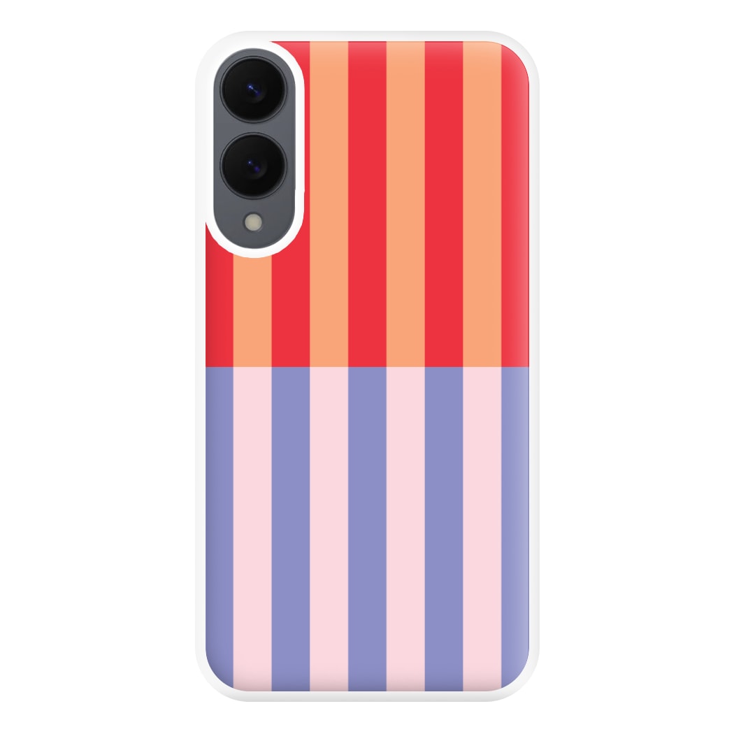 Multicoloured Pinstripe Abstract Pattern Phone Case for Galaxy S25 Edge