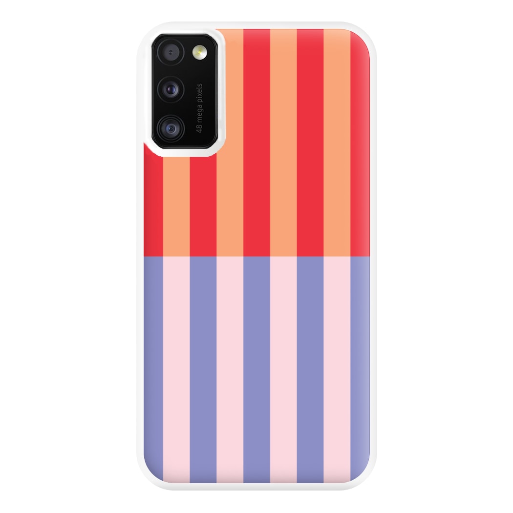 Multicoloured Pinstripe Abstract Pattern Phone Case for Galaxy A41
