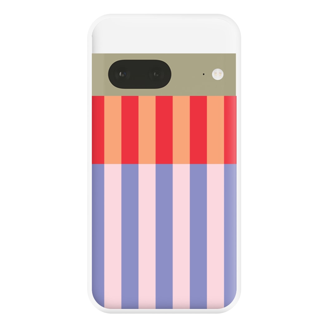 Multicoloured Pinstripe Abstract Pattern Phone Case for Google Pixel 7a