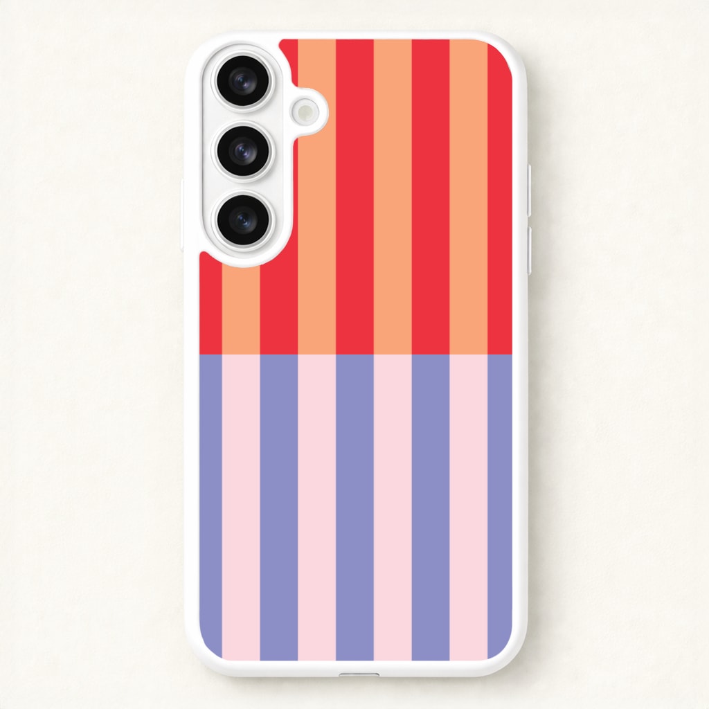Multicoloured Pinstripe Abstract Pattern Phone Case for Galaxy S26 Plus
