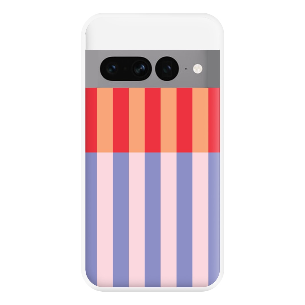 Multicoloured Pinstripe Abstract Pattern Phone Case for Google Pixel 7 Pro