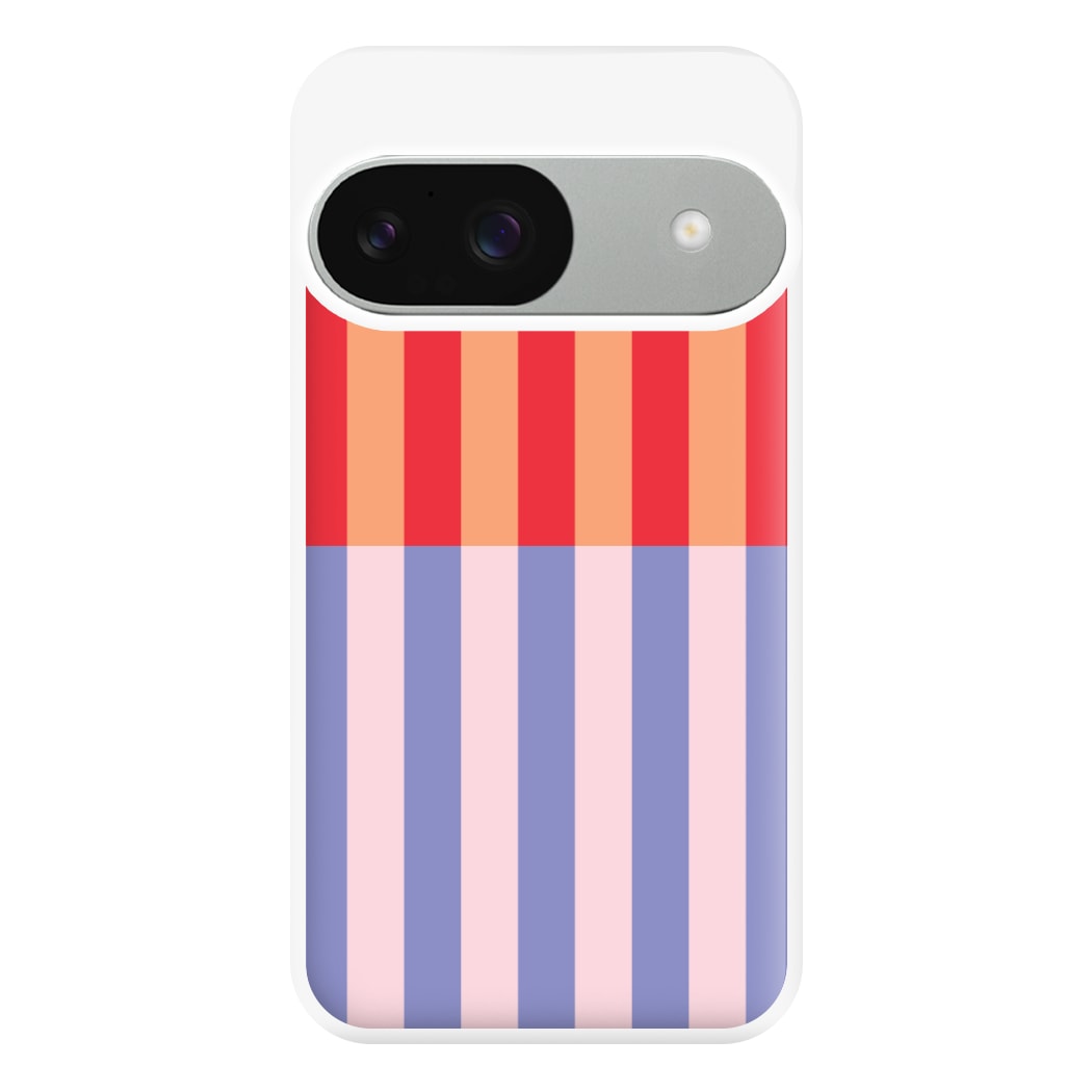 Multicoloured Pinstripe Abstract Pattern Phone Case for Google Pixel 9 / 9 Pro