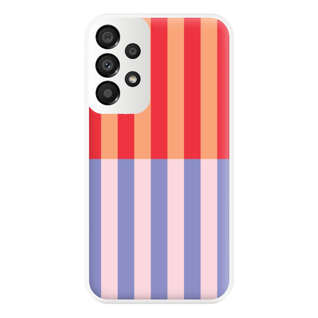 Multicoloured Pinstripe Abstract Pattern Phone Case for Galaxy A33