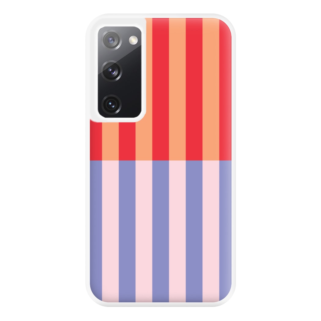 Multicoloured Pinstripe Abstract Pattern Phone Case for Galaxy S20FE