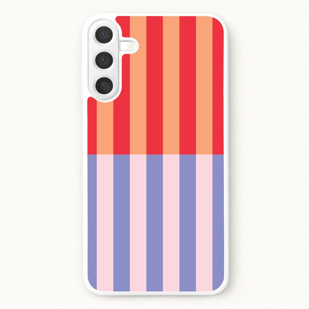 Multicoloured Pinstripe Abstract Pattern Phone Case for Galaxy A17