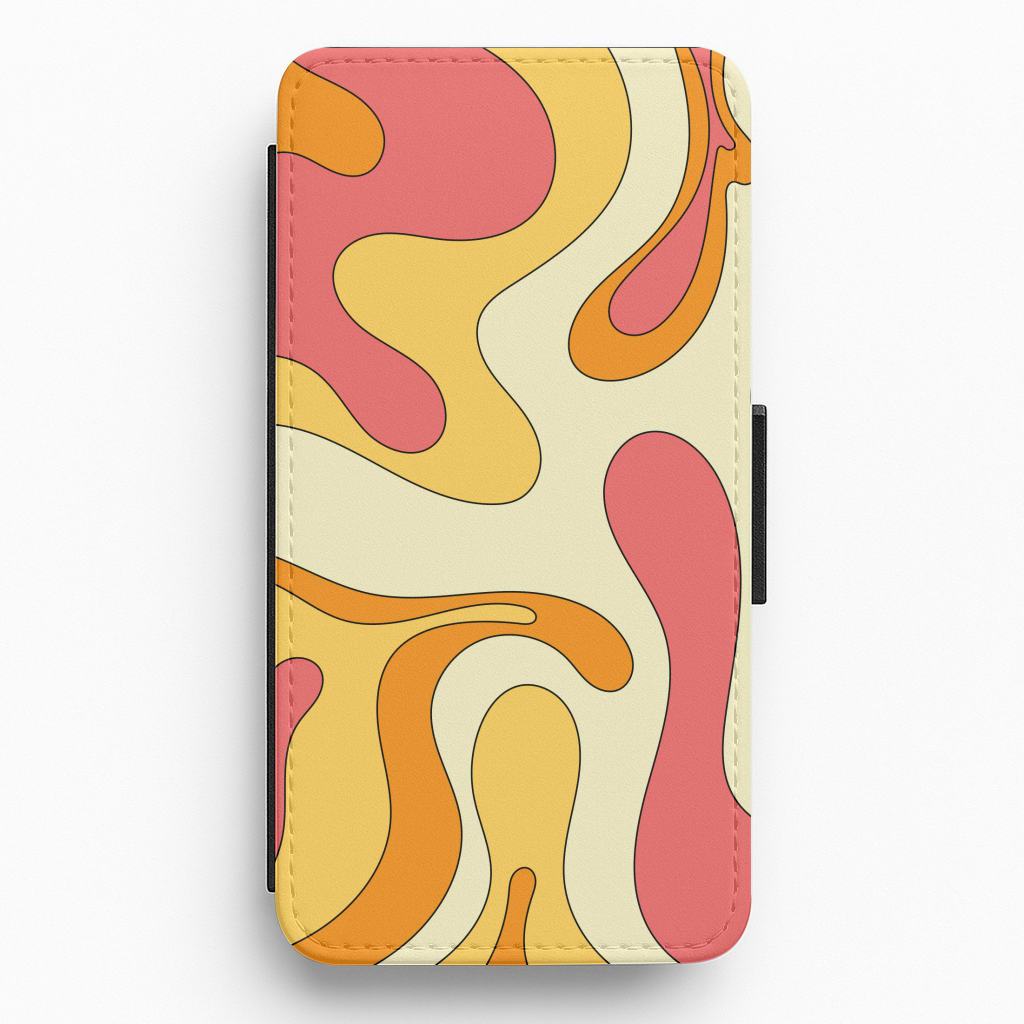 Pastel Waves Abstract Pattern Flip / Wallet Phone Case