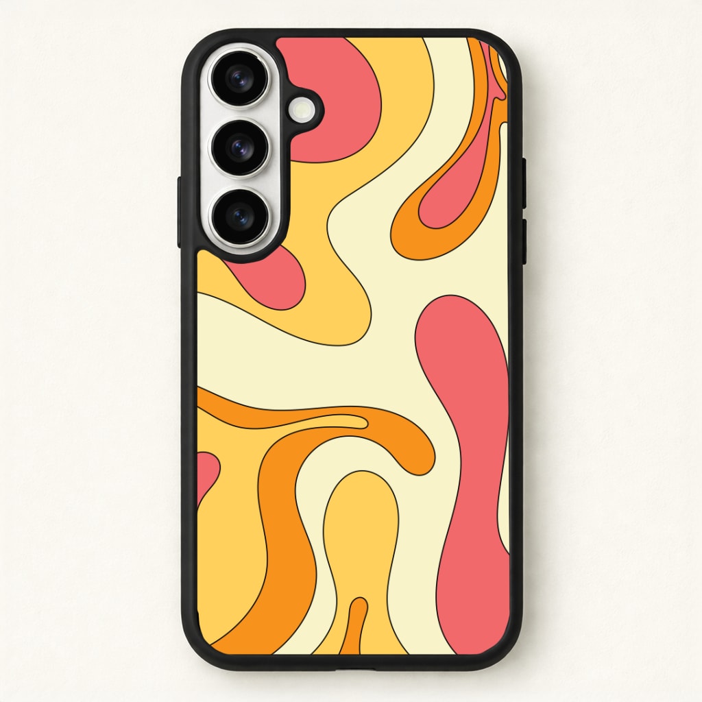 Pastel Waves Abstract Pattern Phone Case for Galaxy S26