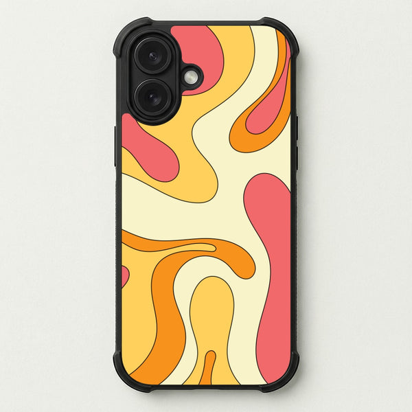 Pastel Waves Abstract Pattern Phone Case — Bumper case