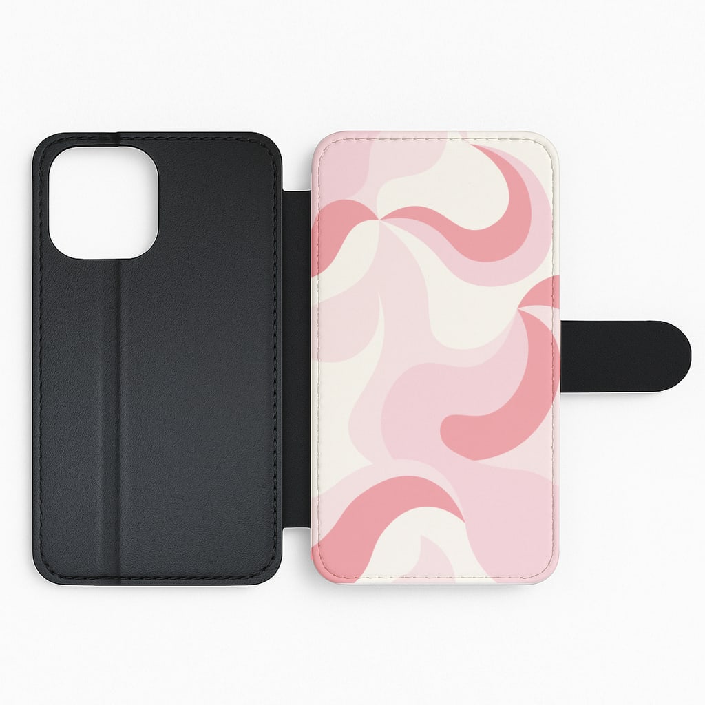 Pastel Pinks Abstract Pattern Flip Phone Case