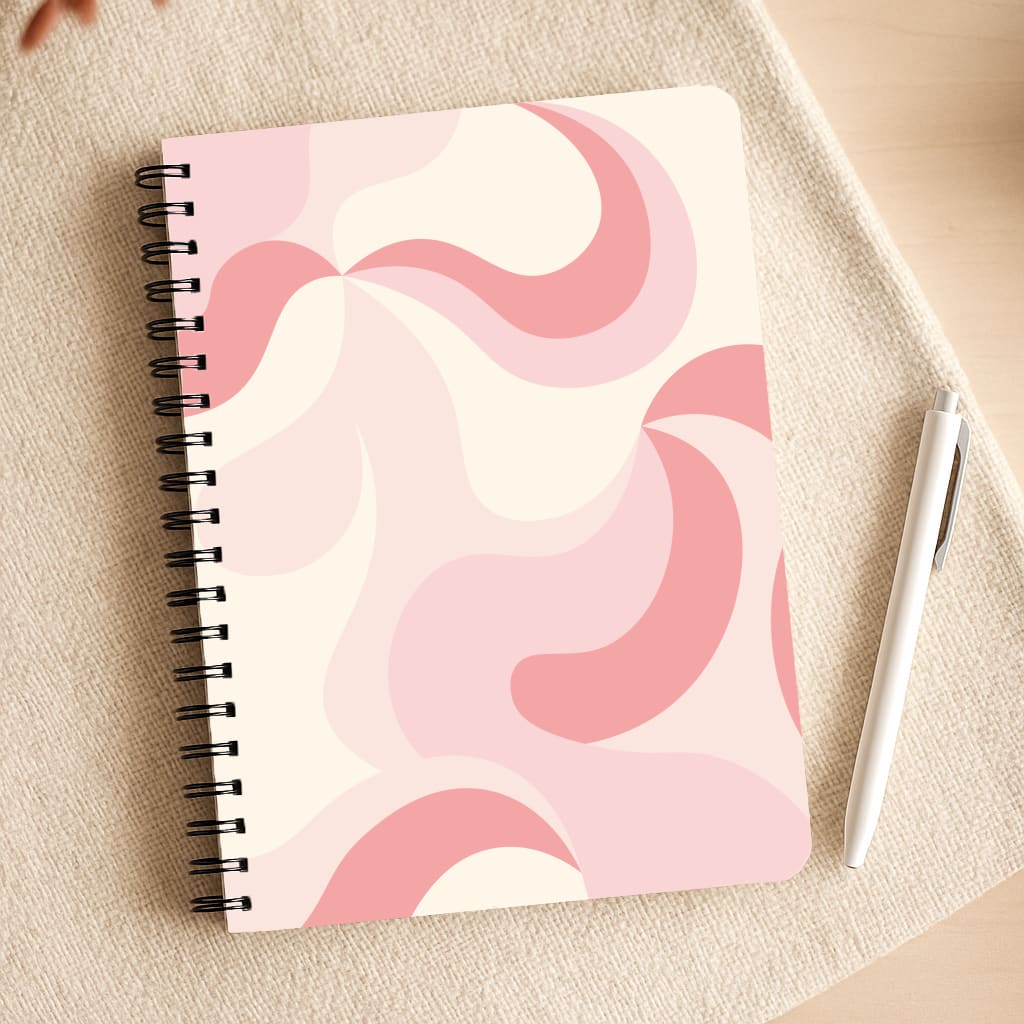 Pastel Pinks Abstract Pattern Notepad