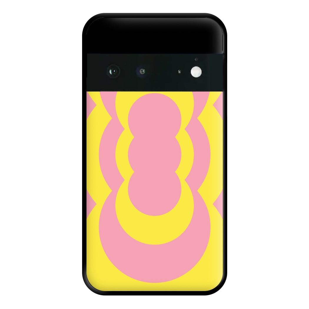 Yellow And Pink Curves Abstract Pattern Phone Case for Google Pixel 6a