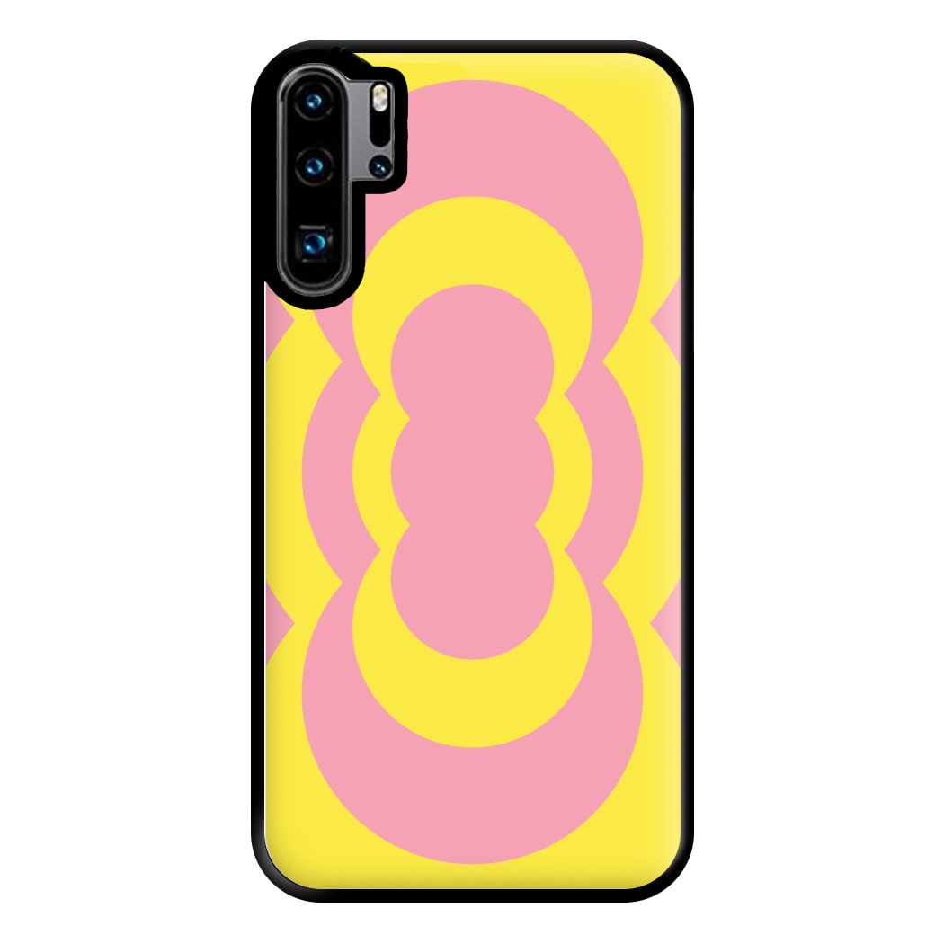 Yellow And Pink Curves Abstract Pattern Phone Case for Huawei P30 Pro