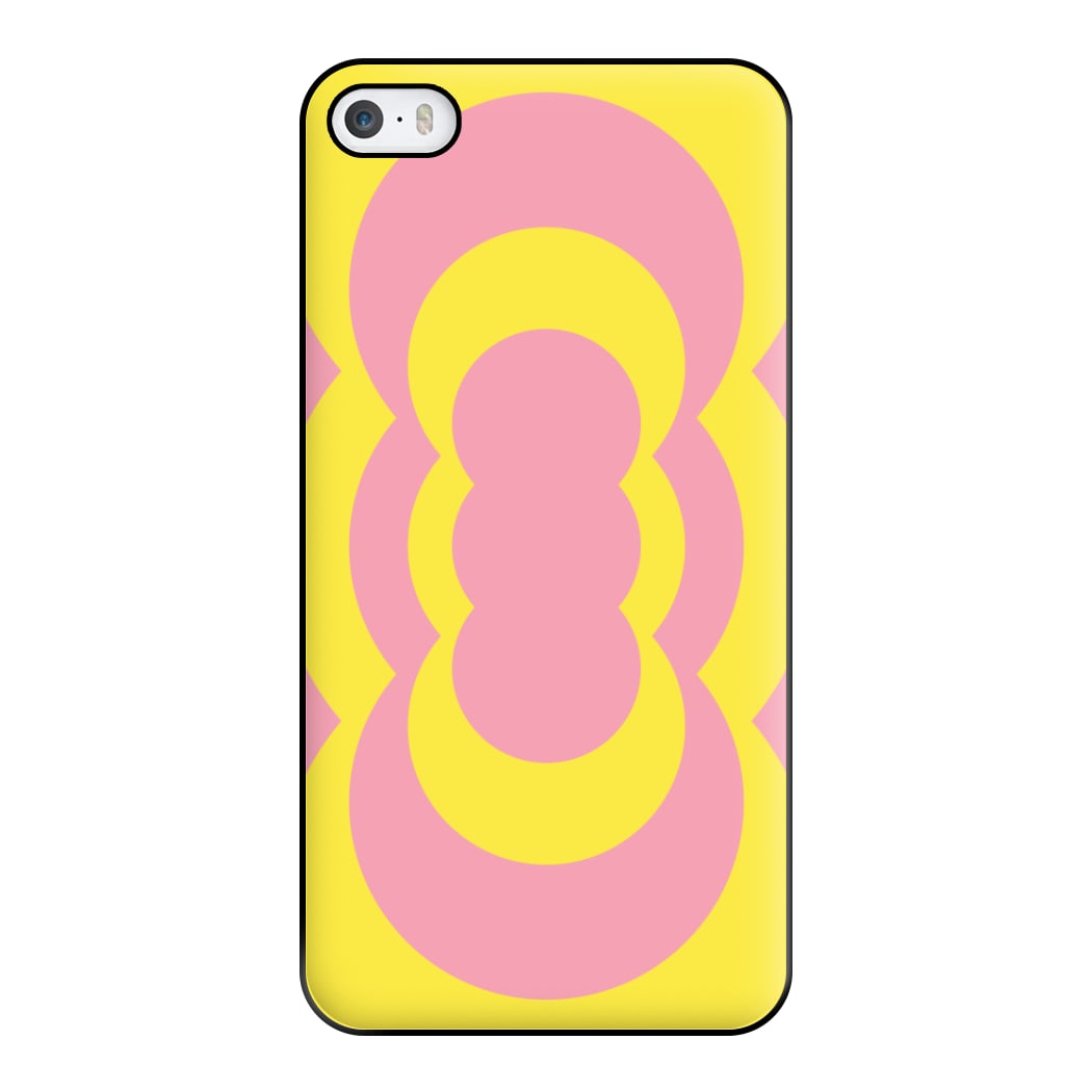 Yellow And Pink Curves Abstract Pattern Phone Case for iPhone 5 / 5s / SE 2016