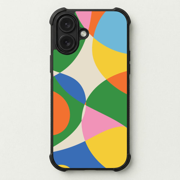 Colourful Abstract Shapes Pattern Phone Case — Bumper case