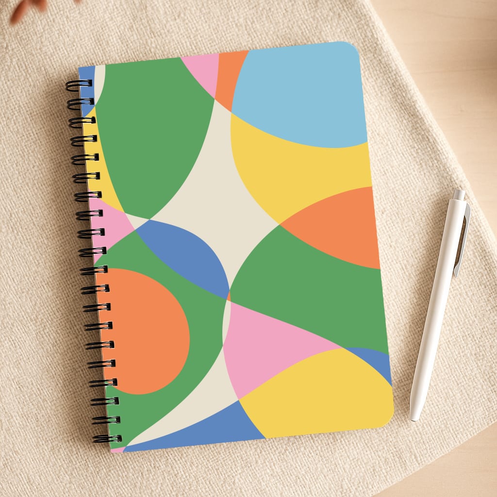 Colourful Abstract Shapes Pattern Notepad