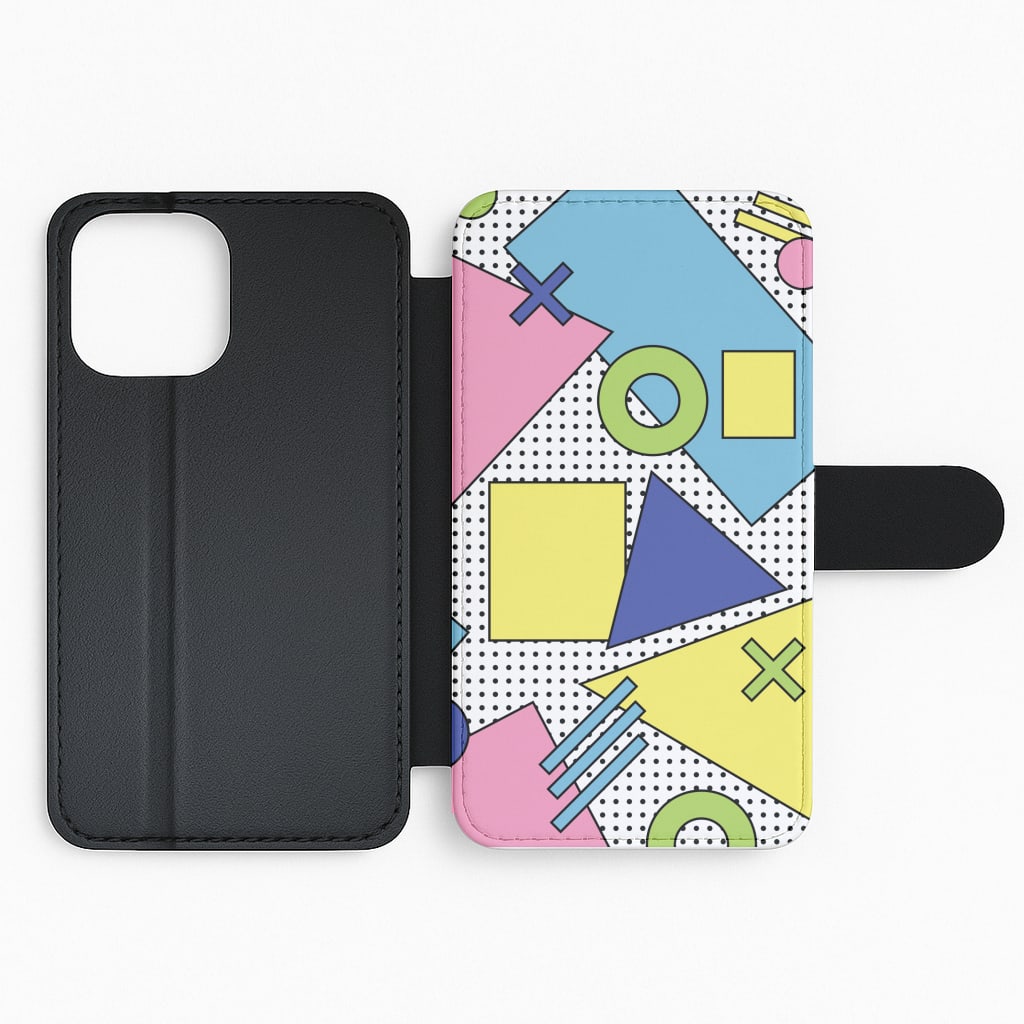 Geometric Abstract Shapes Pattern Flip Phone Case