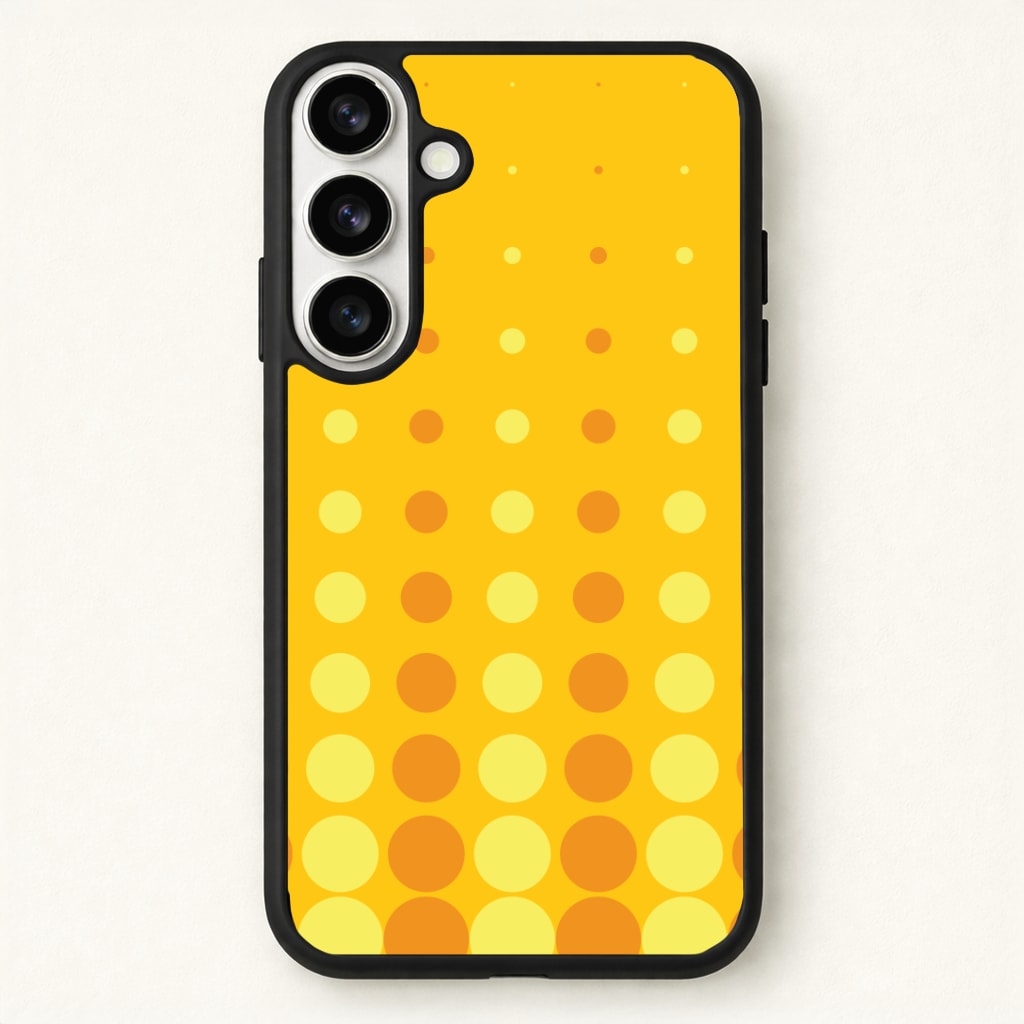 Yellow And Orange Dots Abstract Pattern Phone Case for Galaxy S26