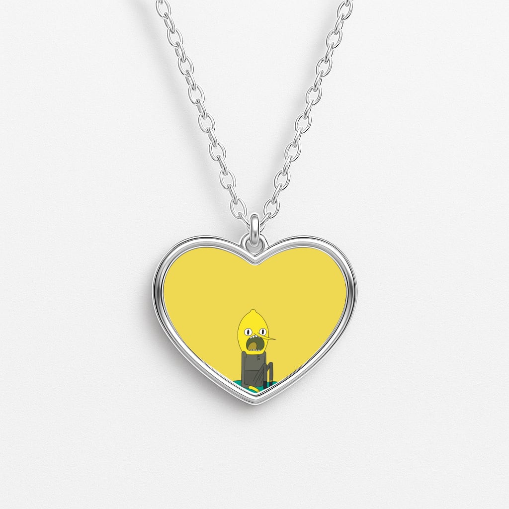 Earl Of Lemongrab Heart Necklace