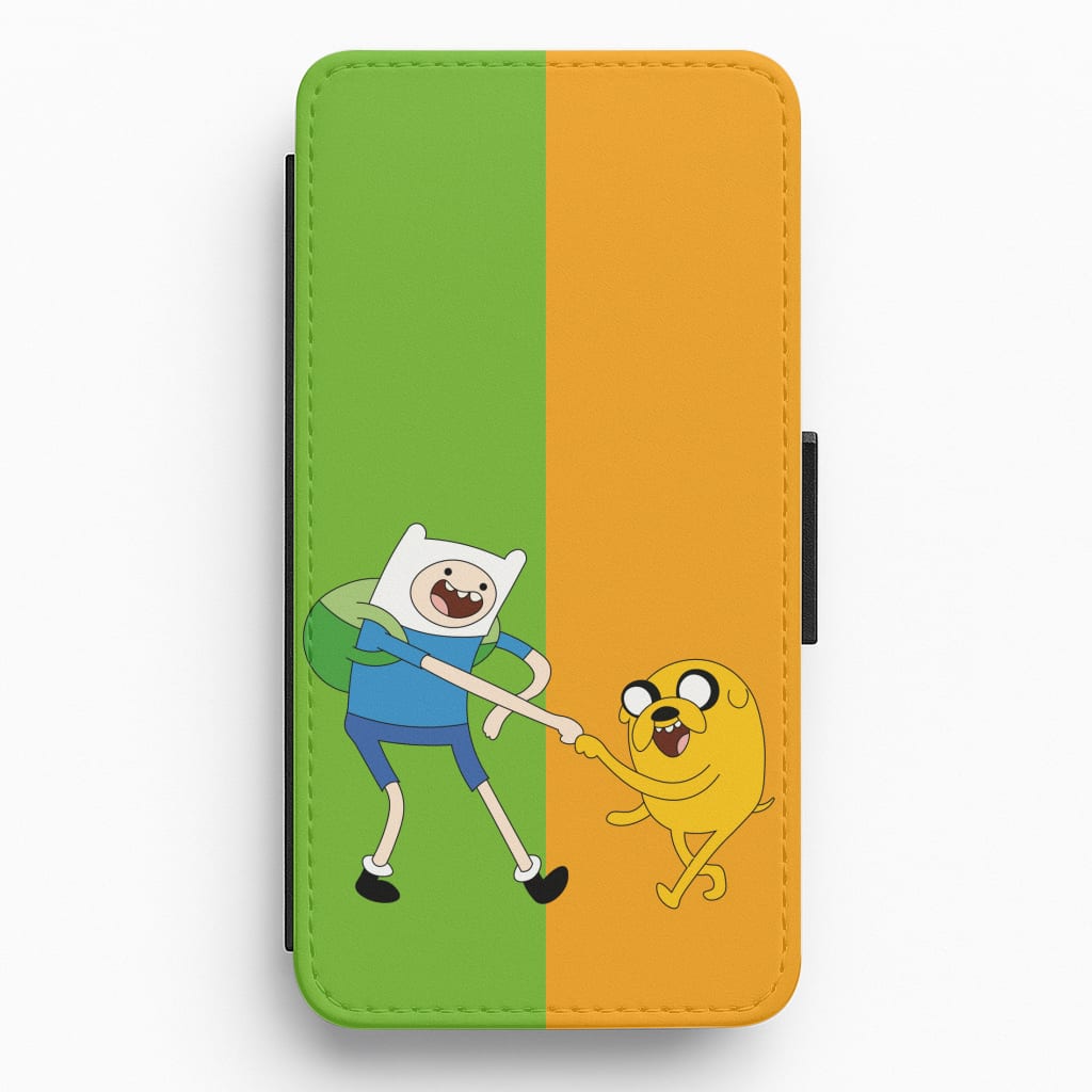 Jake The Dog And Finn The Human Flip / Wallet Phone Case