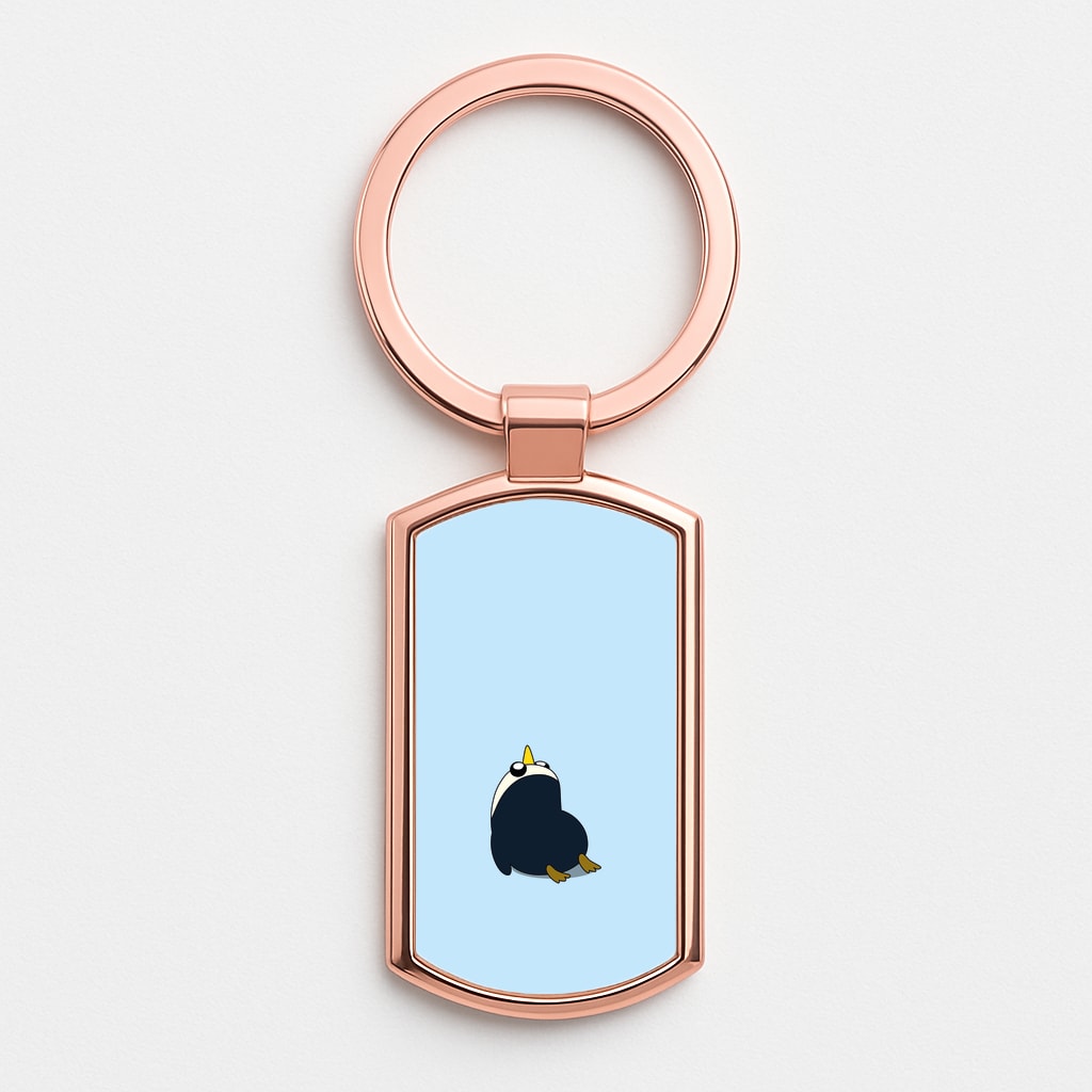 Penguins Rose Gold Keyring