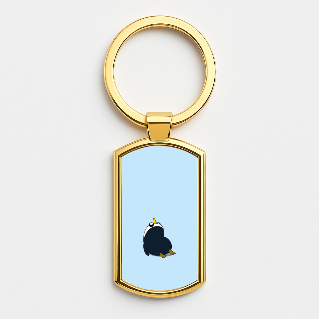 Penguins Gold Keyring