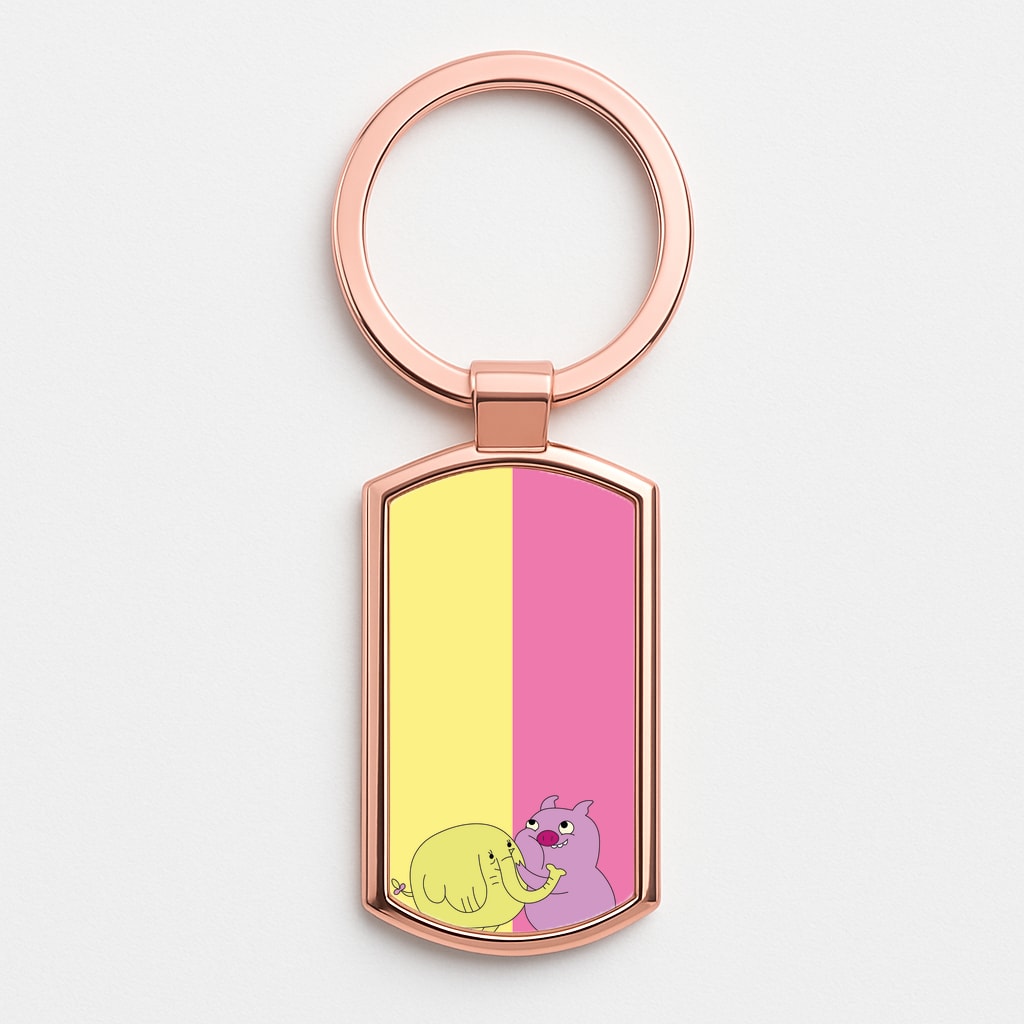 Tree Trunks Rose Gold Keyring
