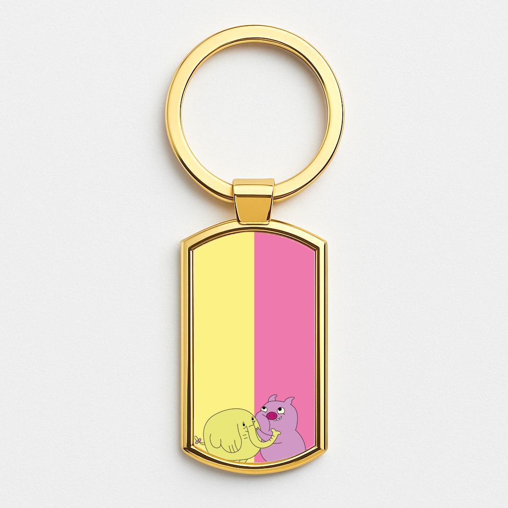 Tree Trunks Gold Keyring