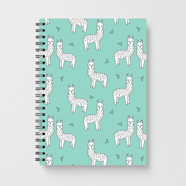 Mint Alpaca Pattern Notebook - Fun Cases