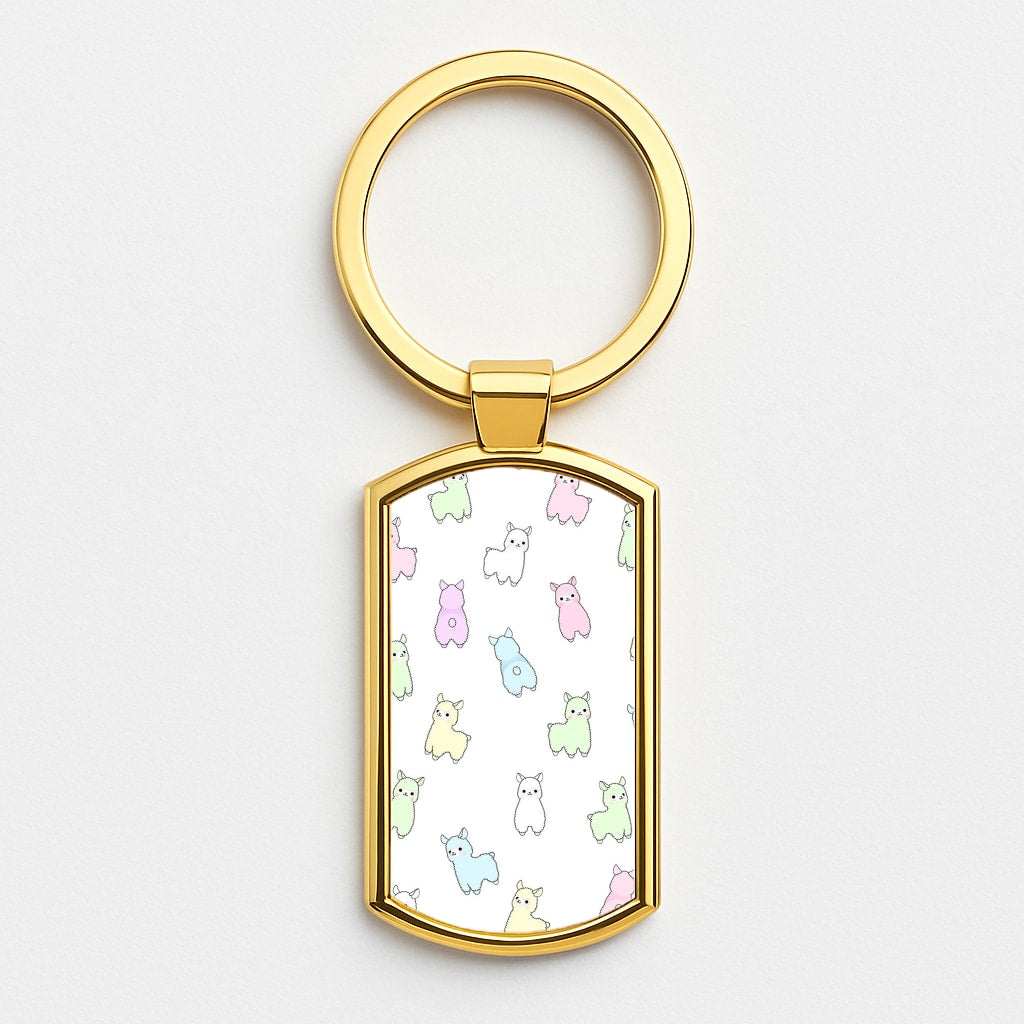 Pastel Pacas Gold Keyring