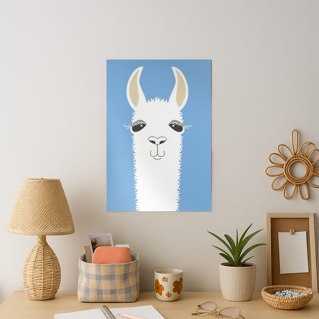 Llama Portrait Art Print